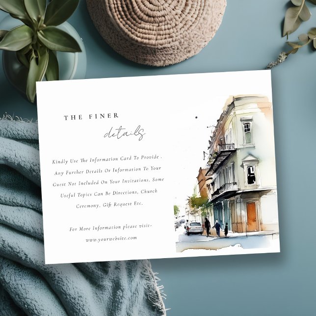 Cartão De Informações Detalhe do Casamento de Nova Orleans Louisiana (Criador carregado)