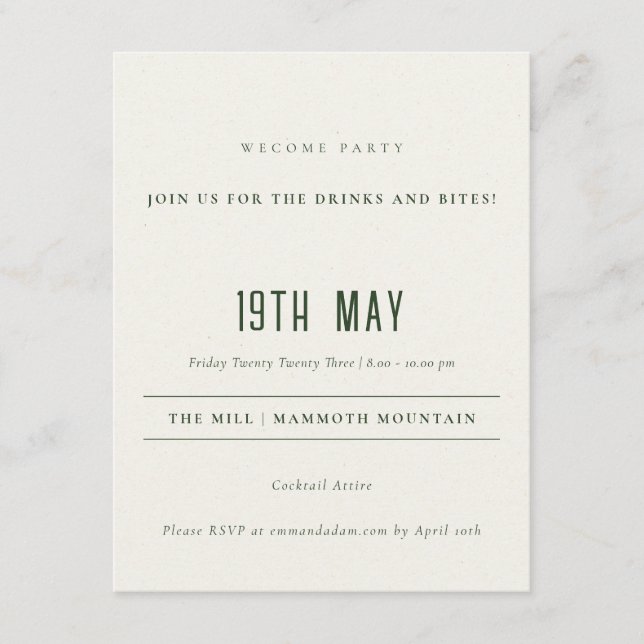 Cartão De Informações Detalhe do Casamento do Esqueleto da Montanha Gree (Frente)