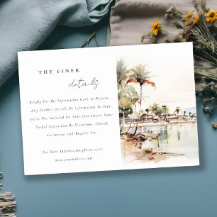 Cartão De Informações Detalhe do Casamento na Paisagem de Montego Bay Ja