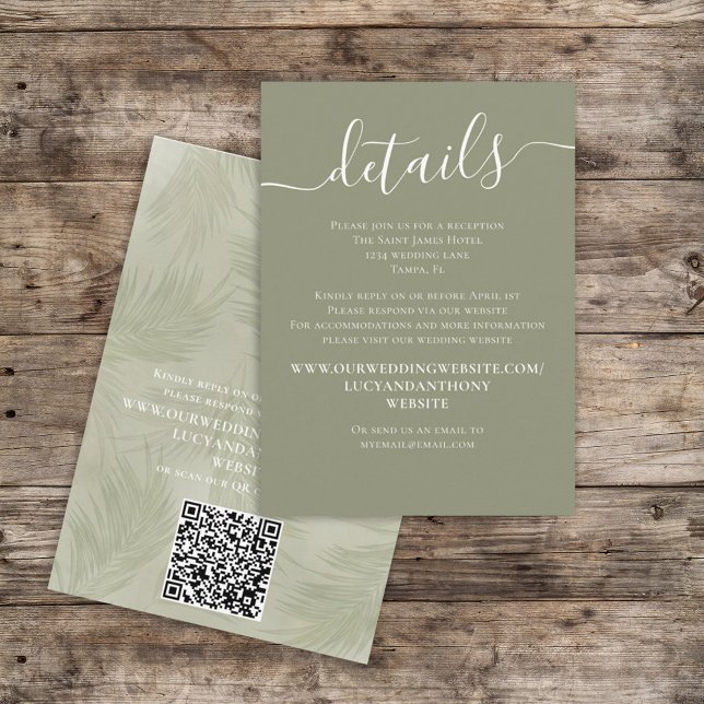 Cartão De Informações Detalhe do Código QR da Linha Cronológica Botânica (Criador carregado)