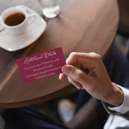 Cartão De Informações Detalhes Adicionais