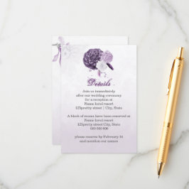 Cartão De Informações detalhes botânicos de flores roxas