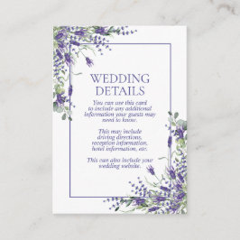 Cartão De Informações Detalhes Botânicos do Eucalyptus Lavanda Elegante