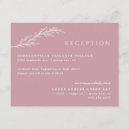 Cartão De Informações Detalhes Botânicos Modernos Estencilados Rosa Cora