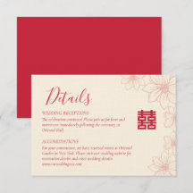 detalhes da decoração de casamento chinês floral e