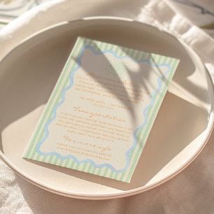 Cartão De Informações Detalhes da diversão de Casamento Imporal Pintado