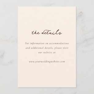 Cartão De Informações Detalhes da Elegante Tipografia Beige