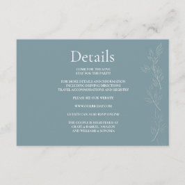 Cartão De Informações Detalhes da placa de gabinete de folha azul-clara 