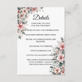 Cartão De Informações Detalhes da placa de gabinete floral Poinsettia ro