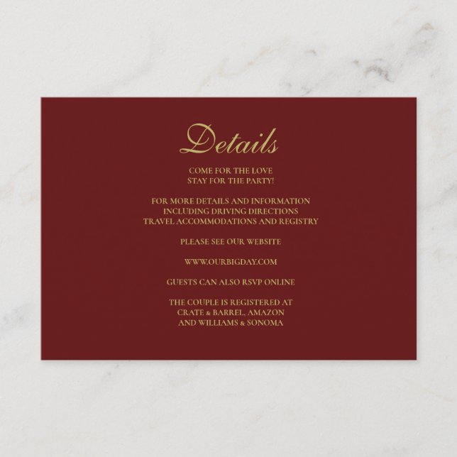 Cartão De Informações Detalhes da placa de gabinete formal de Natal (Frente)