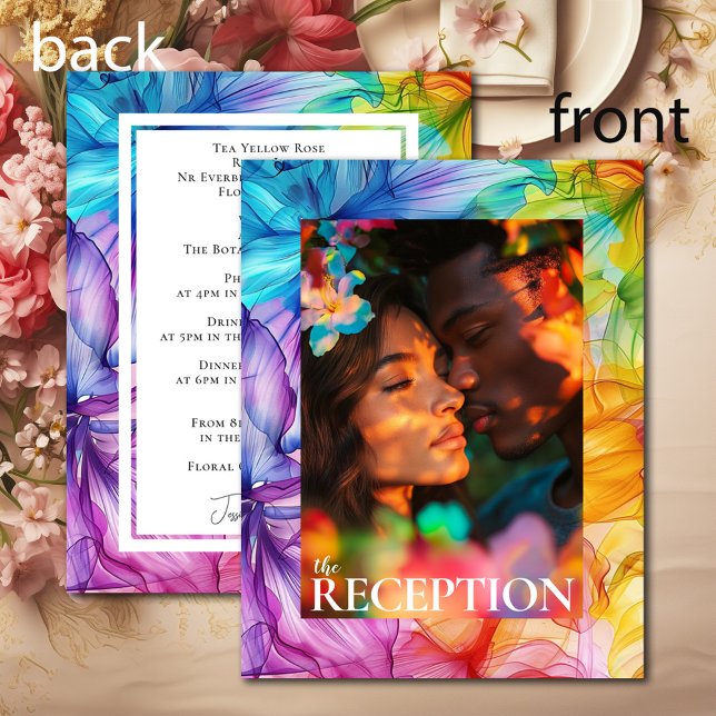 Cartão De Informações DETALHES DA Recepção Bloom Eetéreo (Reception DETAILS Ethereal Bloom Enclosure Card)