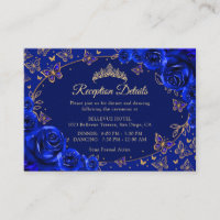 Detalhes da Recepção de Quinceanera Azul Real Dour
