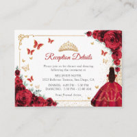 Detalhes da Recepção de Quinceanera Chic Red Roses