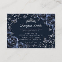Detalhes da Recepção de Quinceanera Prata Marinho