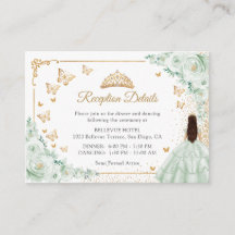 Detalhes da Recepção de Quinceanera Verde Sage Dou