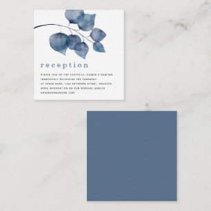 Cartão De Informações Detalhes da Recepção do MINI Blue Artsy Foliage