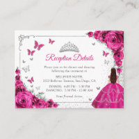 Detalhes da Recepção Quincenarea Rosa Fúcsia Prata