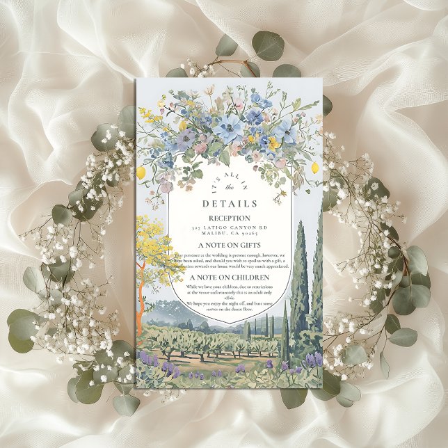 Cartão De Informações Detalhes da Vinícola Wildflower (Criador carregado)