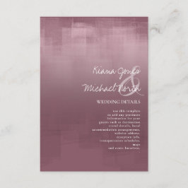 Cartão De Informações Detalhes das Reflexões de Aquarela, Mauve ID774