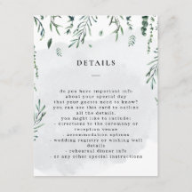 Detalhes de Casamento Aquarela Folhas Caídas