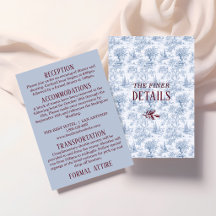 Detalhes de Casamento Azul e Burgundy Vintage Toil