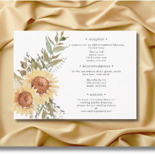 Cartão De Informações Detalhes de Casamento Boho Rústico Grande com Gira
