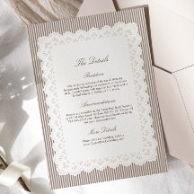 Detalhes de Casamento Castanho Mocha Listrado Vint