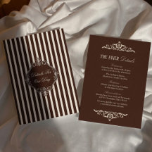 Detalhes de casamento chiques marrons escuros de d