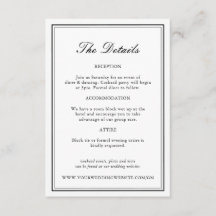 Detalhes de Casamento Clássico Elegante Preto e Br