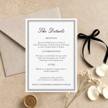Detalhes de Casamento Clássico Elegante Preto e Br