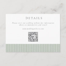 Detalhes de Casamento com Código QR em Listras de 