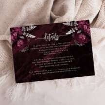 Detalhes de Casamento com Floral Burgundy em Escri