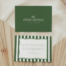 Detalhes de Casamento com Listras de Verde Oliva M