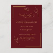 Detalhes de Casamento com Monograma em Borgonha Mo