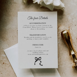 Cartão De Informações Detalhes de Casamento de Arco Minimalista Elegante
