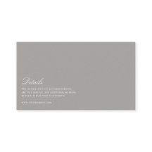 Detalhes de Casamento de Cinzas e White Script Ele