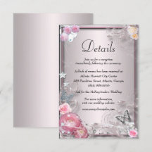 Detalhes De Casamento De Flores E Borboletas Rosa