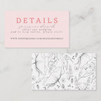 Detalhes de Casamento de Flores Selvagens Desenhad