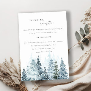 Cartão De Informações Detalhes de casamento de floresta de inverno com n