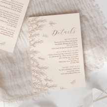 Detalhes de Casamento de Folhas Mínimas Modernas d