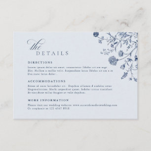 Cartão De Informações Detalhes de Casamento de Jardim de Primavera Ornad