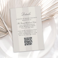Detalhes de casamento de listras de cabana de arei