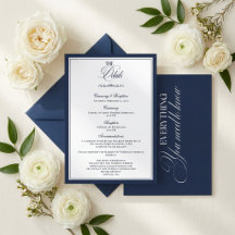 Detalhes de Casamento de Luxo Navy