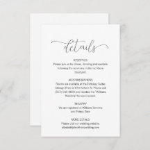 Detalhes de Casamento de Script Mínimo Simples