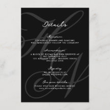 Detalhes de Casamento de Script Monograma Elegante