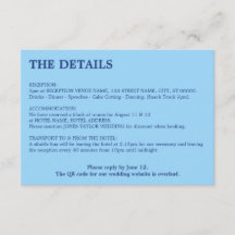 Detalhes de Casamento do Código Cornabo Azul QR