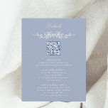 Cartão De Informações Detalhes de Casamento do Código QR do Código Flora<br><div class="desc">Para uma personalização mais avançada deste design,  clique no BOTÃO DE FERRAMENTAS DESIGN acima!</div>