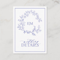 Detalhes de Casamento do Periwinkle Leafy Crest Mo
