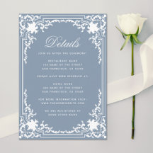 Detalhes de Casamento Elegante em Azul Desbotado A