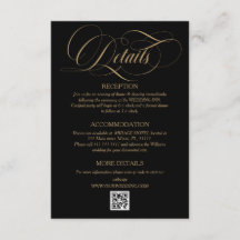 Detalhes de casamento elegante script dourado e pr